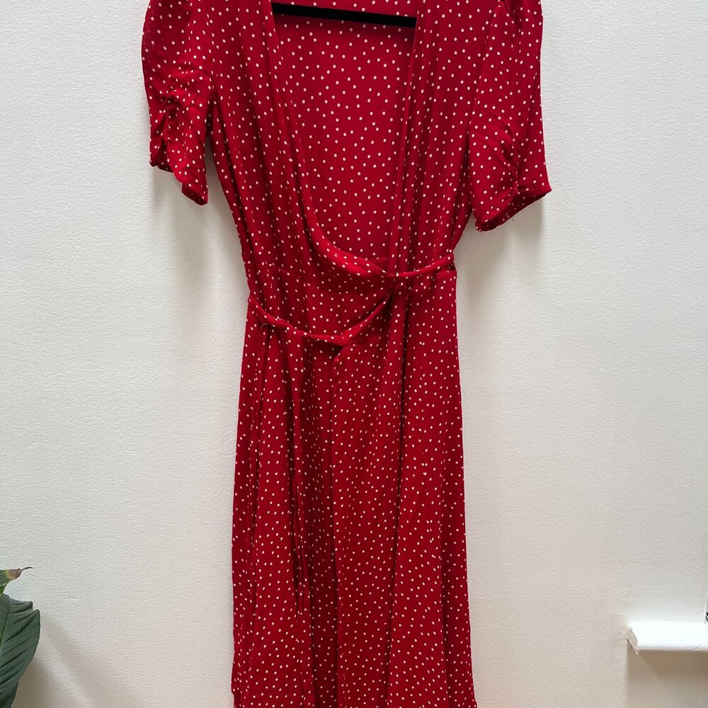 Reformation Wraparound Midi Dress